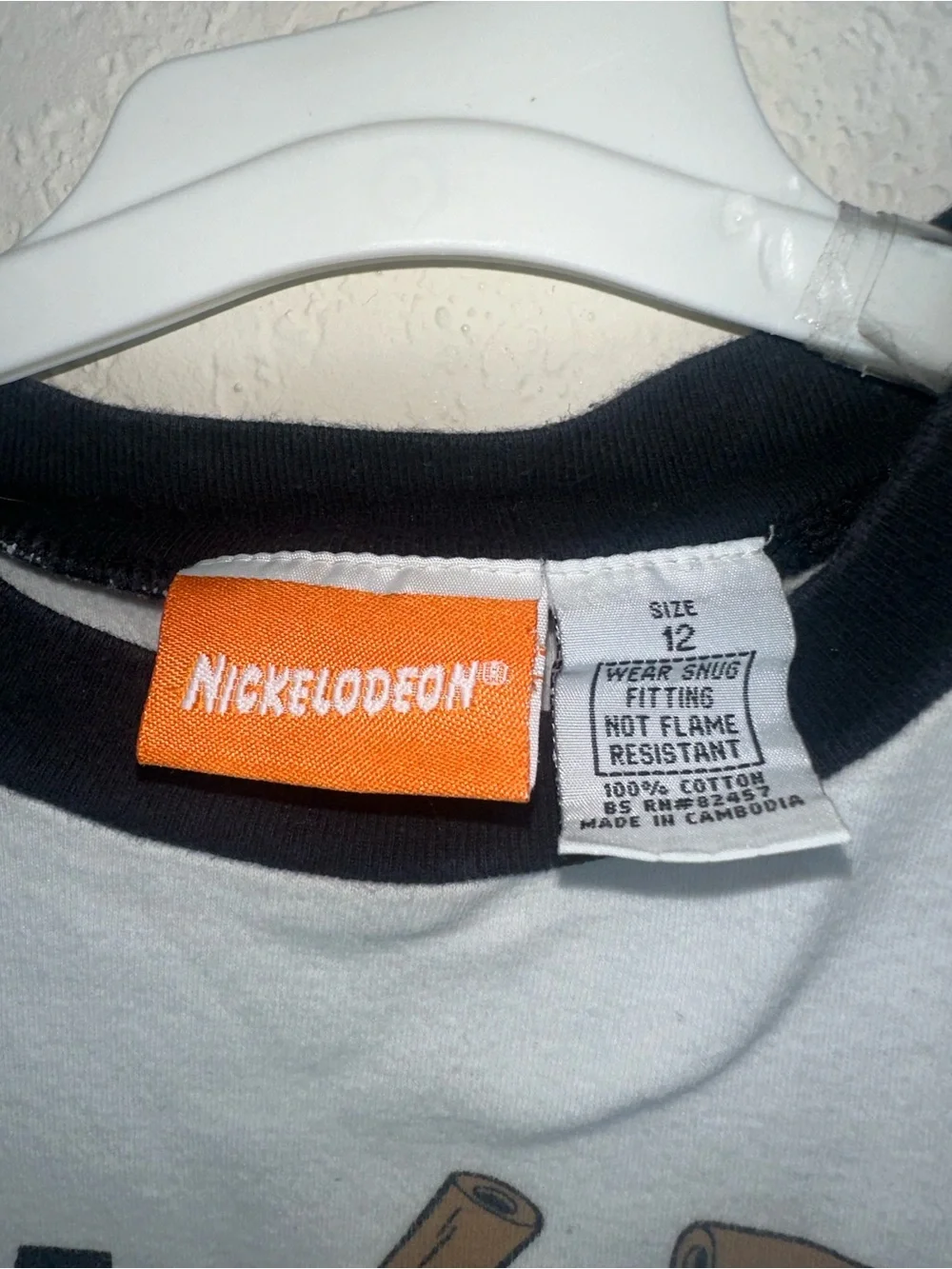 Y2K 2002 Nickelodeon SpongeBob Karate 'Hi-yaa!' Graphic Pajama Shirt Size 12